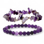 Комплект от 2 дамски гривни Аметист Violet Harmony